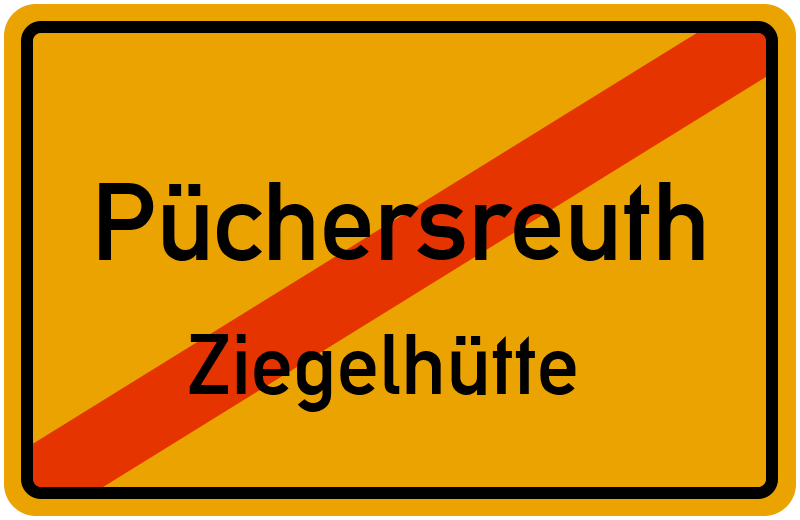 Ortsschild Püchersreuth