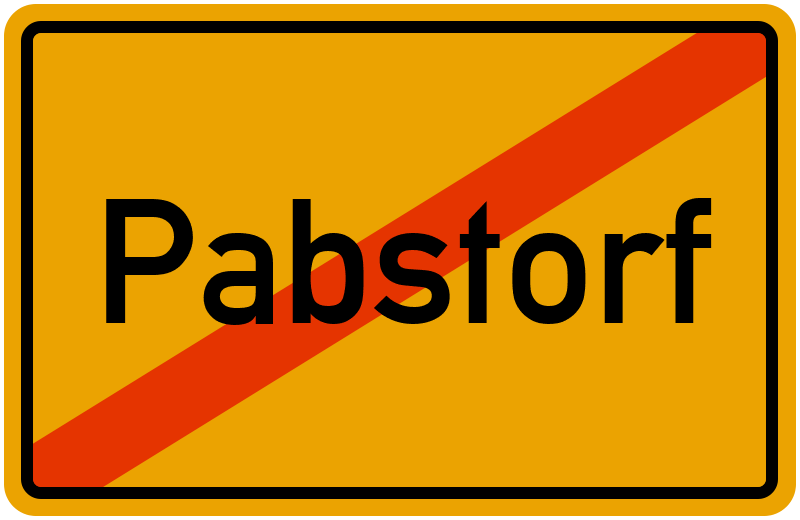 Ortsschild Pabstorf
