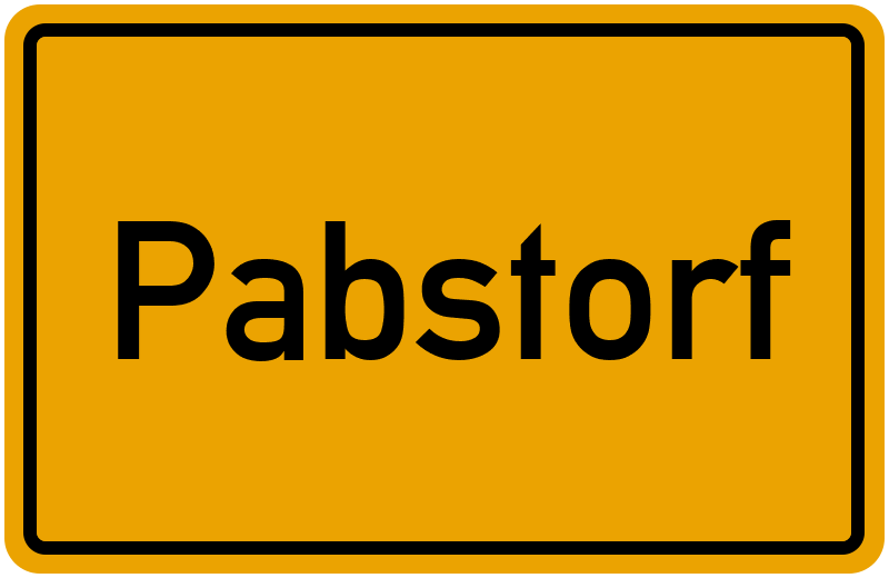 Ortsschild Pabstorf