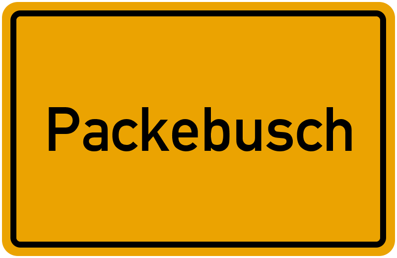 Ortsschild Packebusch