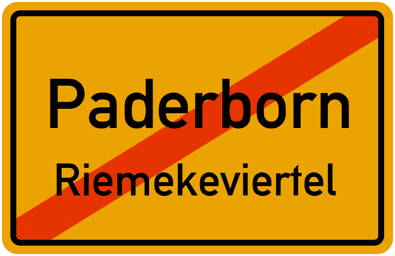 Ortsschild Paderborn