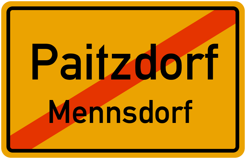 Ortsschild Paitzdorf