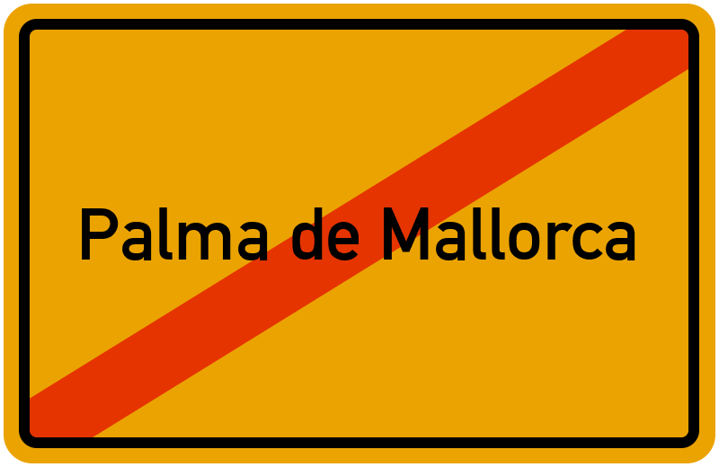 Ortsschild Palma de Mallorca
