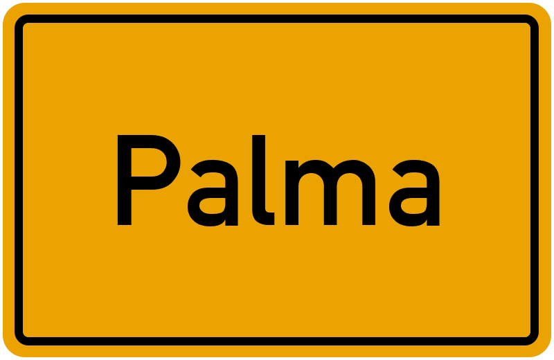 Ortsschild Palma