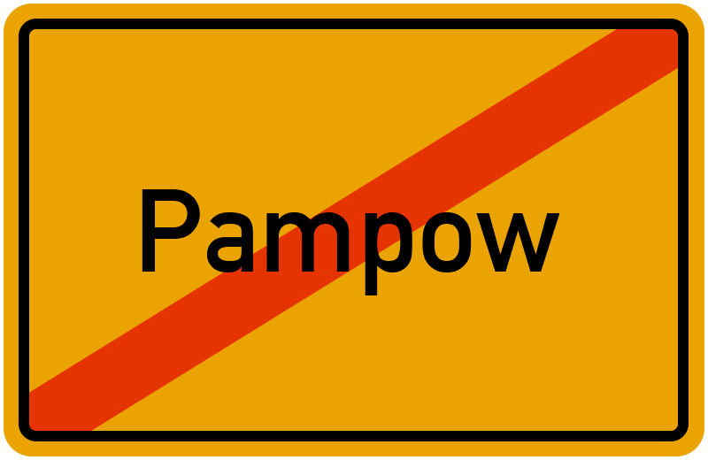 Ortsschild Pampow