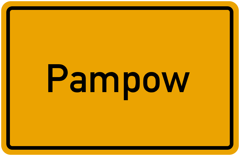 Ortsschild Pampow