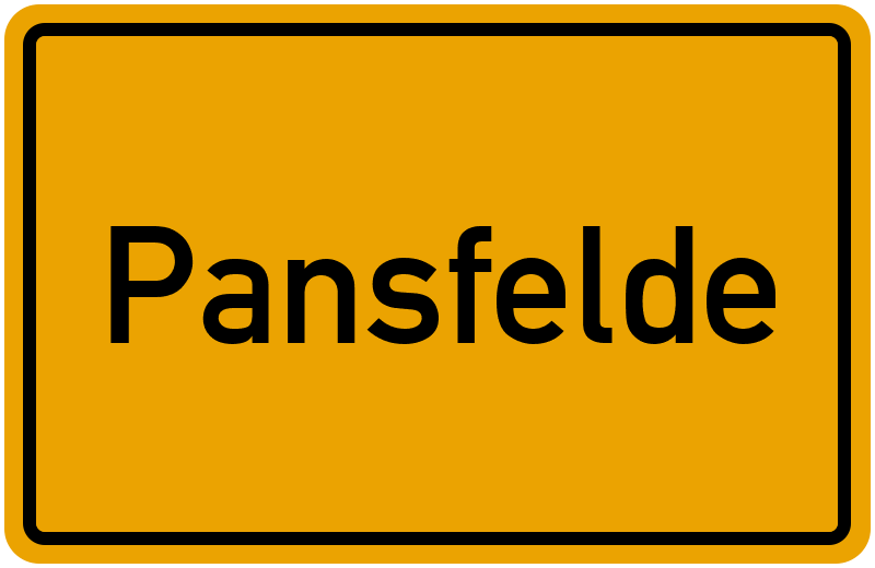 Ortsschild Pansfelde