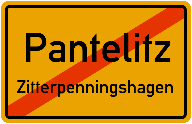 Ortsschild Pantelitz