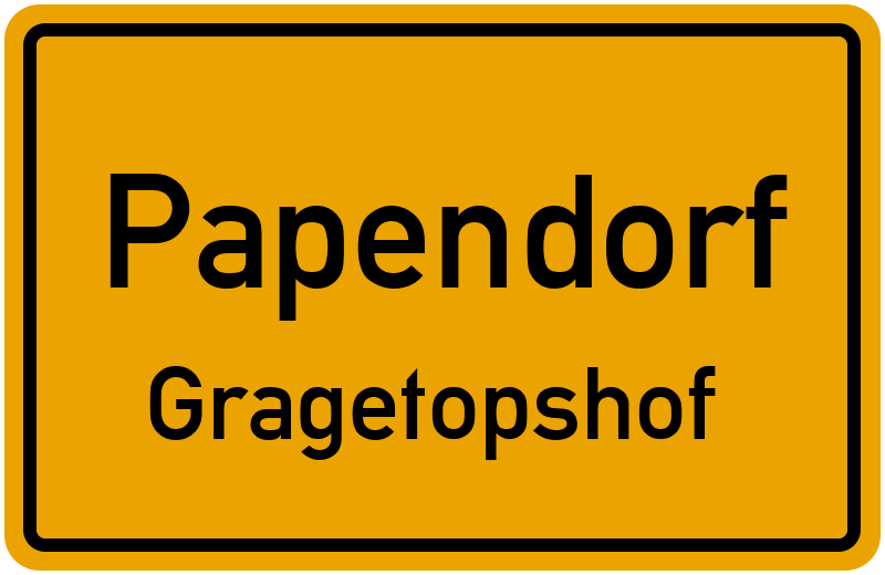 Ortsschild Papendorf