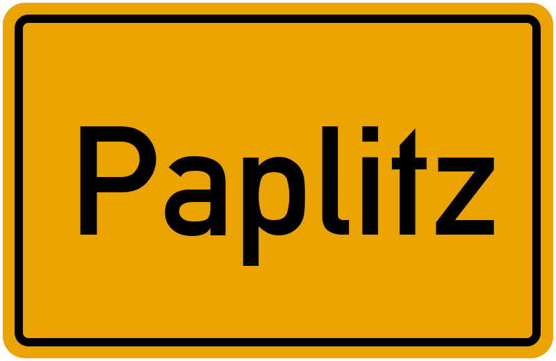 Ortsschild Paplitz