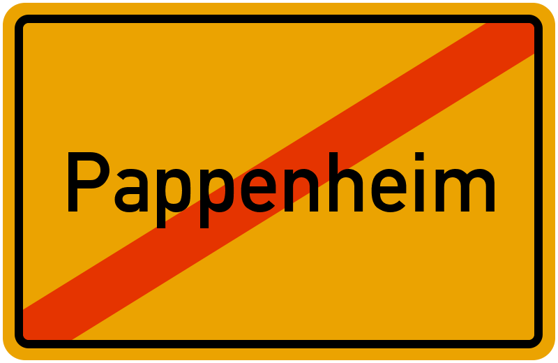 Ortsschild Pappenheim