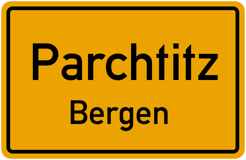 Ortsschild Parchtitz