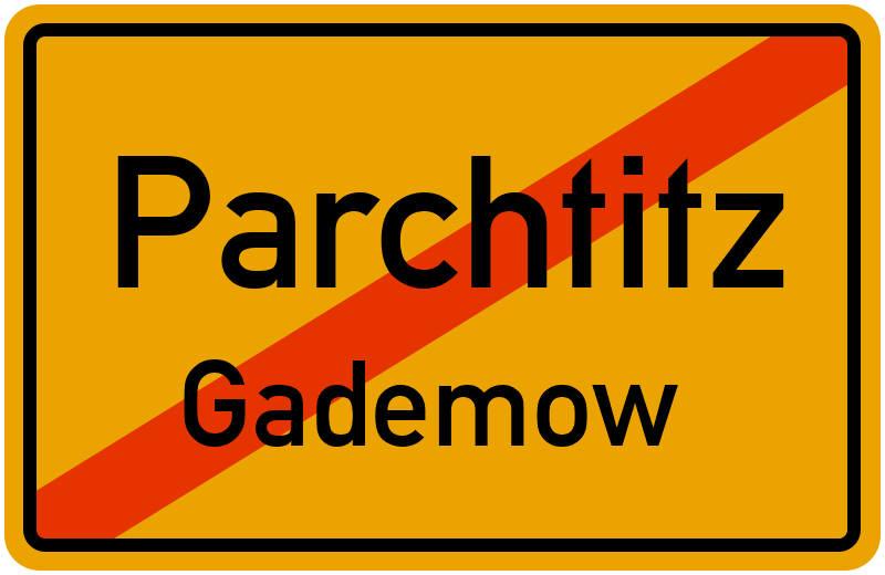 Ortsschild Parchtitz