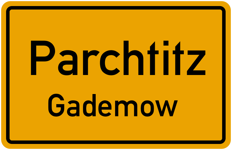 Ortsschild Parchtitz