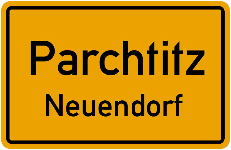 Ortsschild Parchtitz