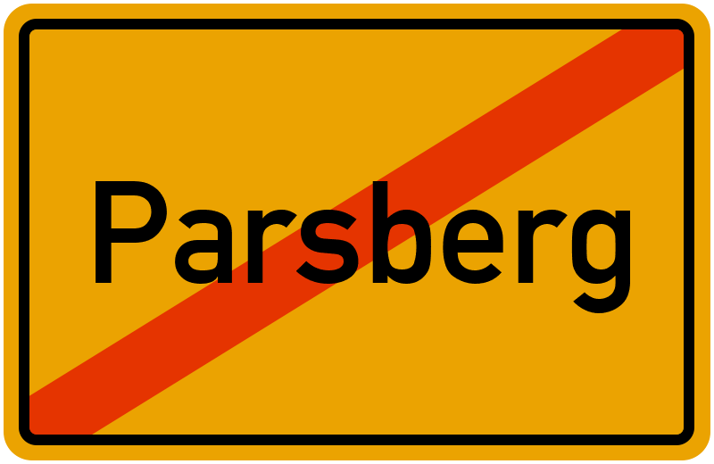 Ortsschild Parsberg