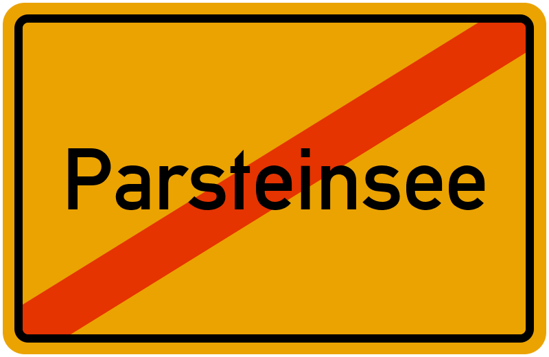 Ortsschild Parsteinsee
