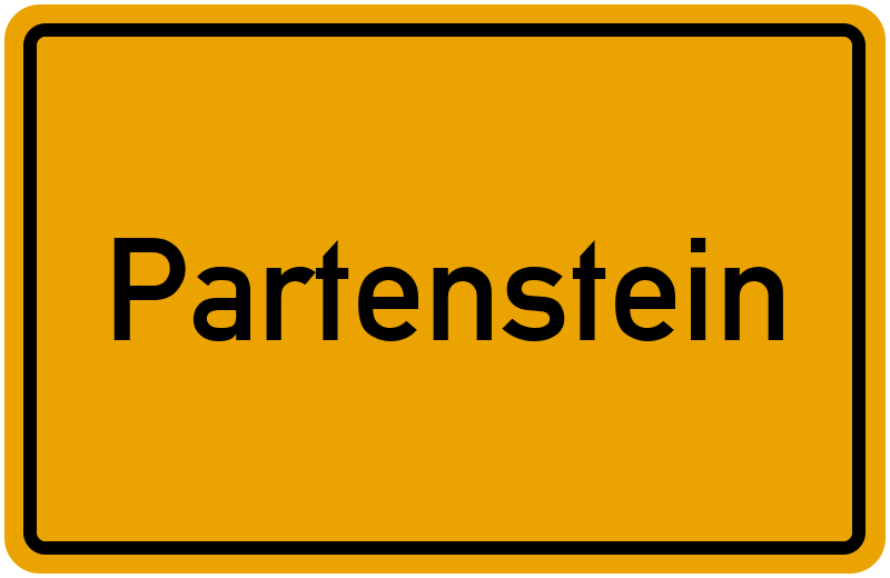 Ortsschild Partenstein