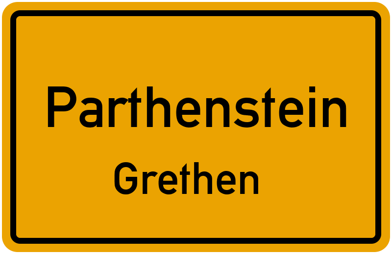 Ortsschild Parthenstein
