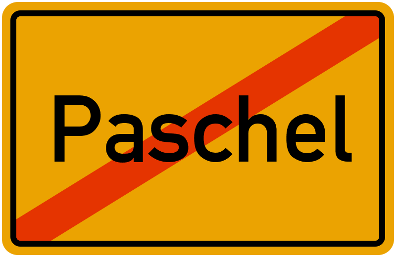 Ortsschild Paschel