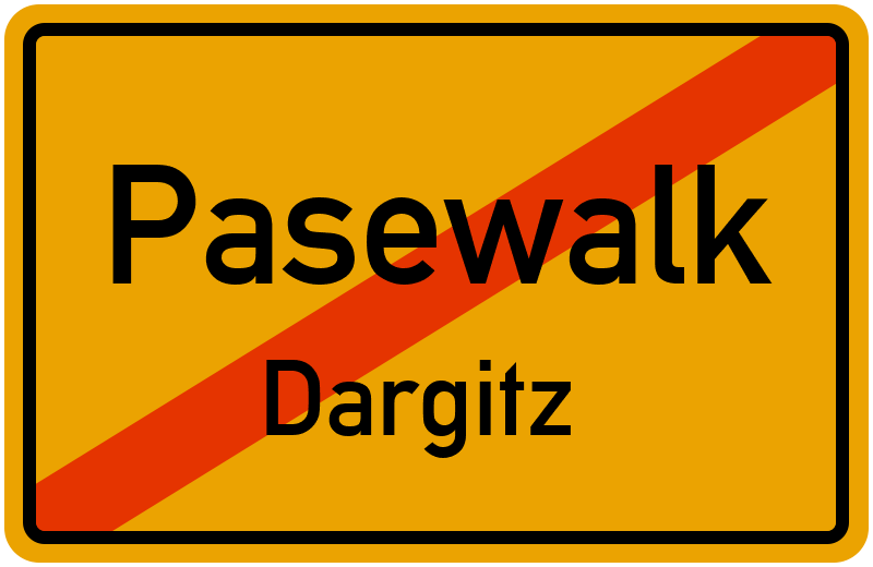 Ortsschild Pasewalk