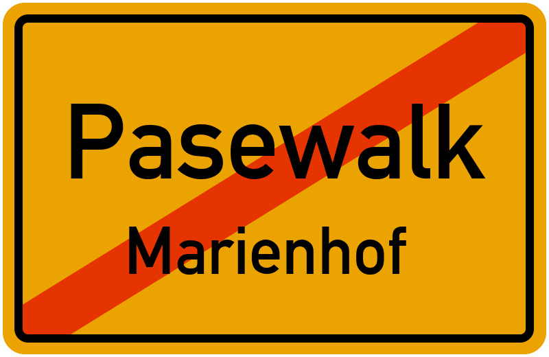 Ortsschild Pasewalk