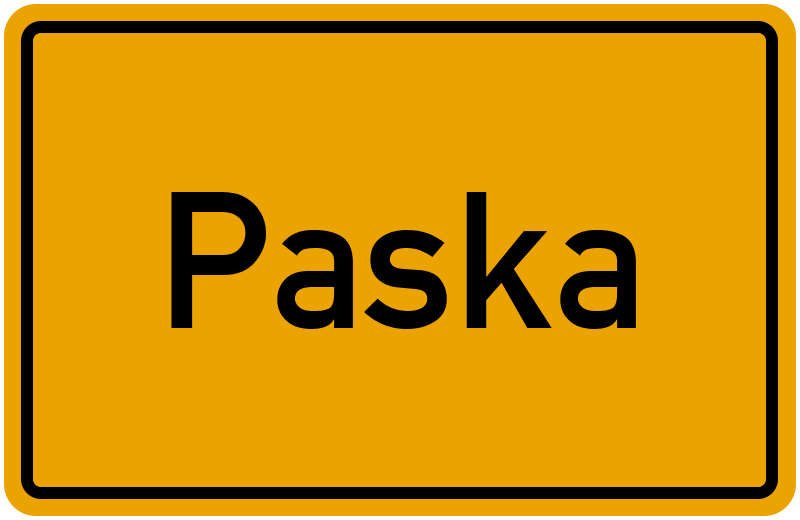 Ortsschild Paska