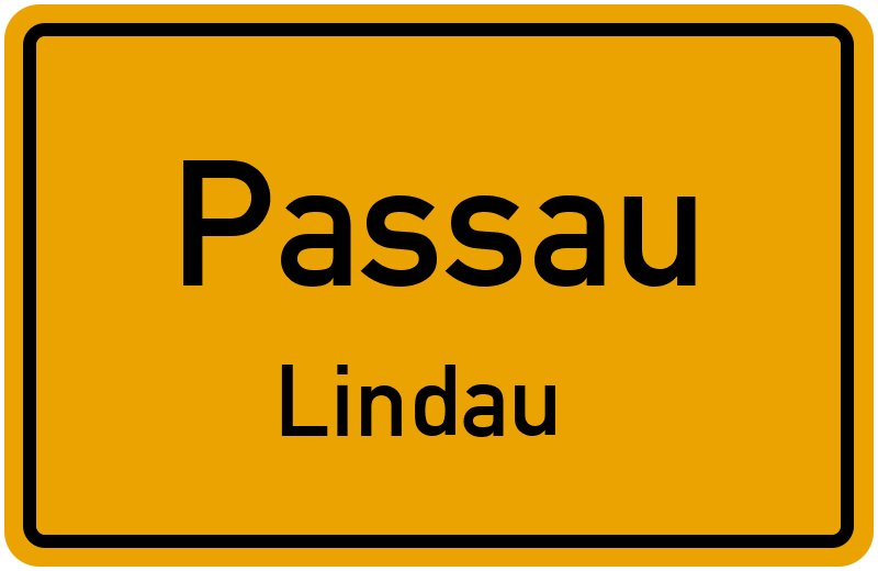 Ortsschild Passau