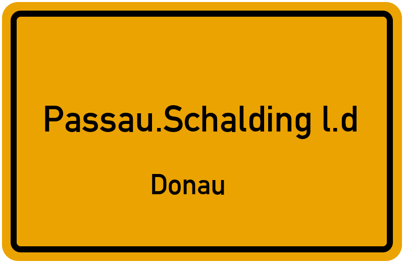 Ortsschild Passau.Schalding l.d