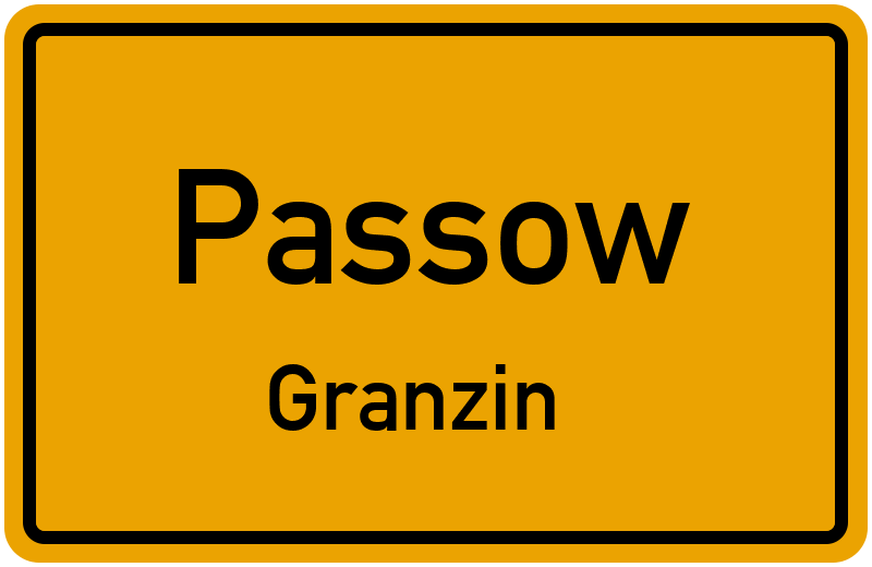 Ortsschild Passow
