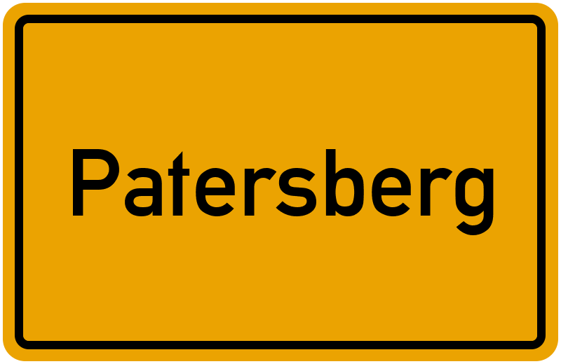 Ortsschild Patersberg