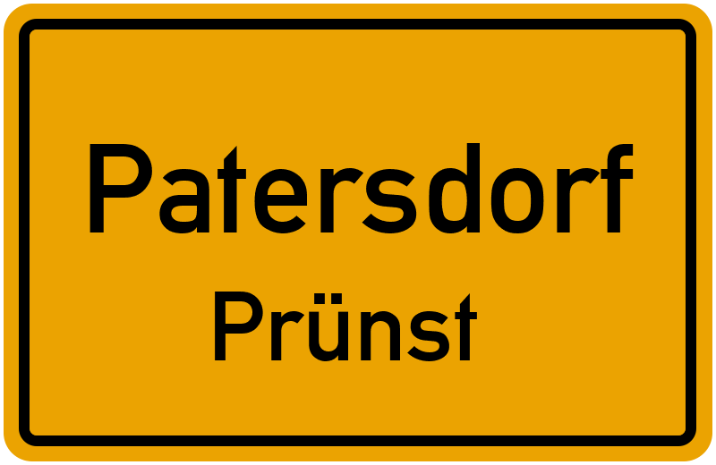 Ortsschild Patersdorf