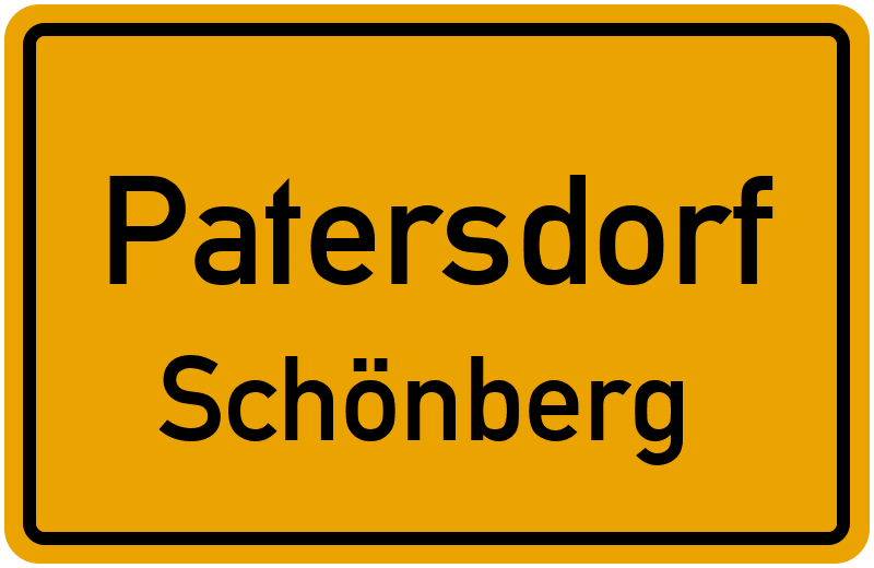 Ortsschild Patersdorf