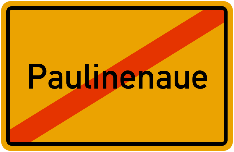 Ortsschild Paulinenaue