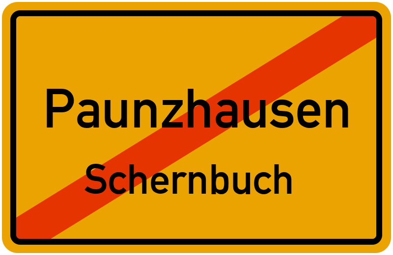 Ortsschild Paunzhausen
