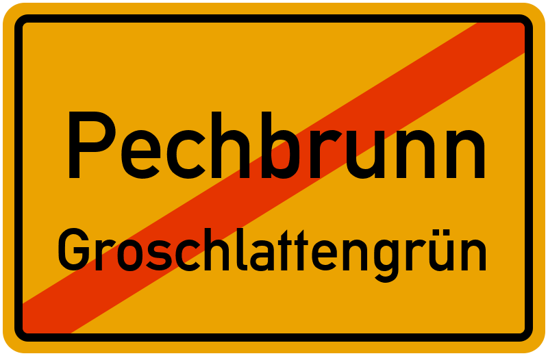 Ortsschild Pechbrunn