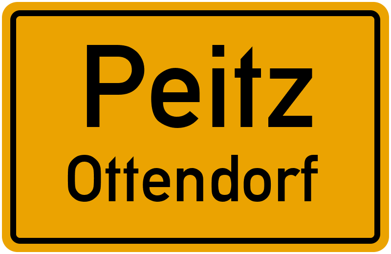 Ortsschild Peitz