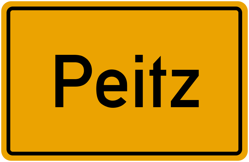 Ortsschild Peitz