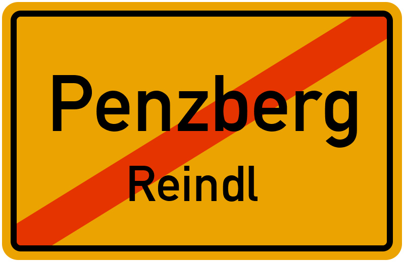 Ortsschild Penzberg