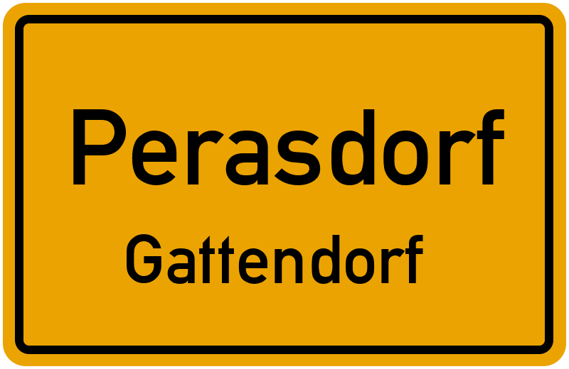 Ortsschild Perasdorf