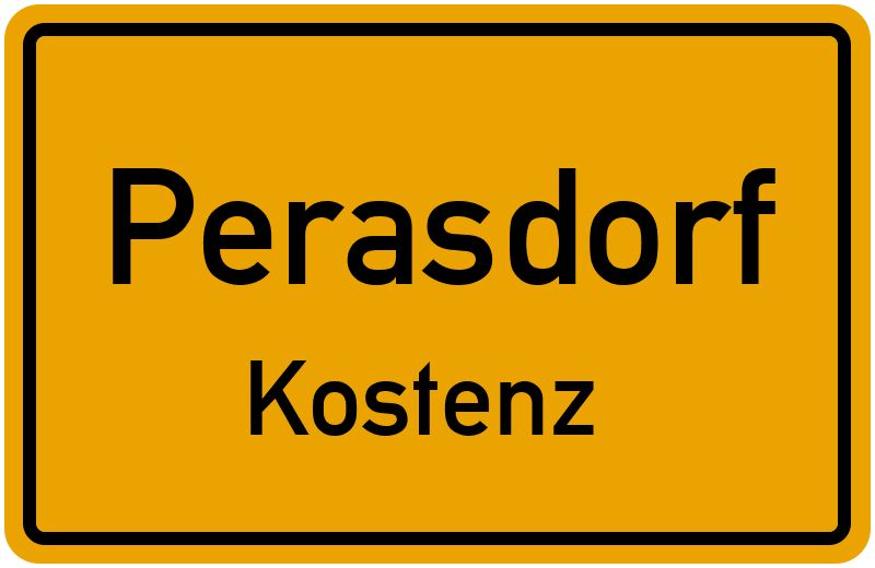 Ortsschild Perasdorf