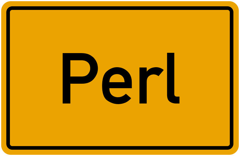 Ortsschild Perl