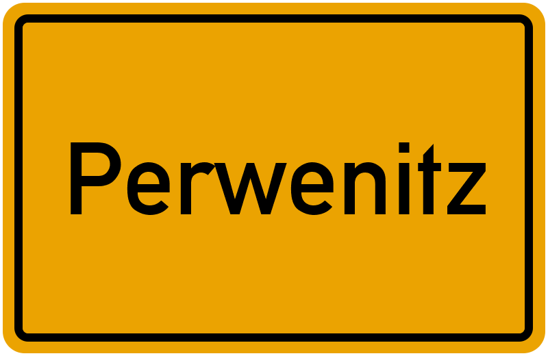 Ortsschild Perwenitz