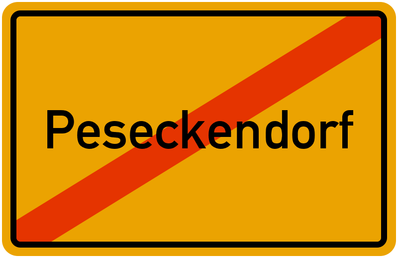 Ortsschild Peseckendorf