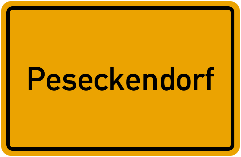 Ortsschild Peseckendorf