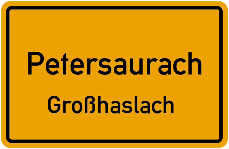 Ortsschild Petersaurach