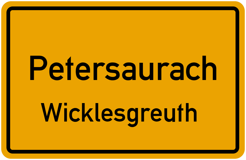 Ortsschild Petersaurach