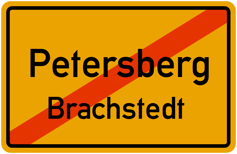 Ortsschild Petersberg
