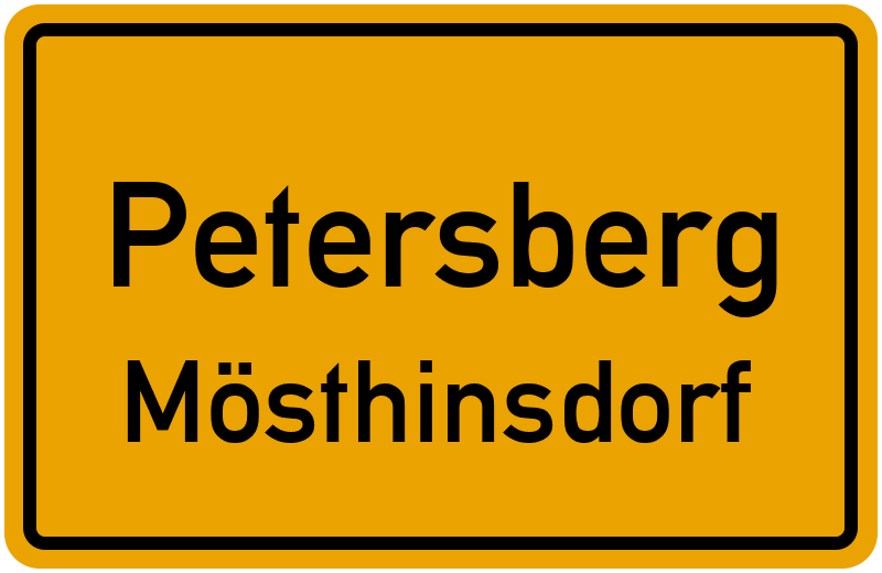 Ortsschild Petersberg