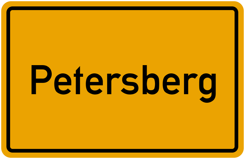 Ortsschild Petersberg